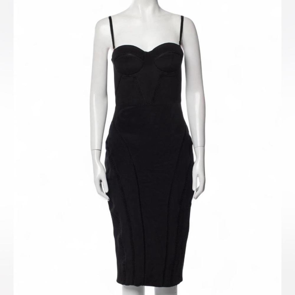 NWOT Misha Collection 'Jasmina' Convertible Bustier Silk Midi Dress XS